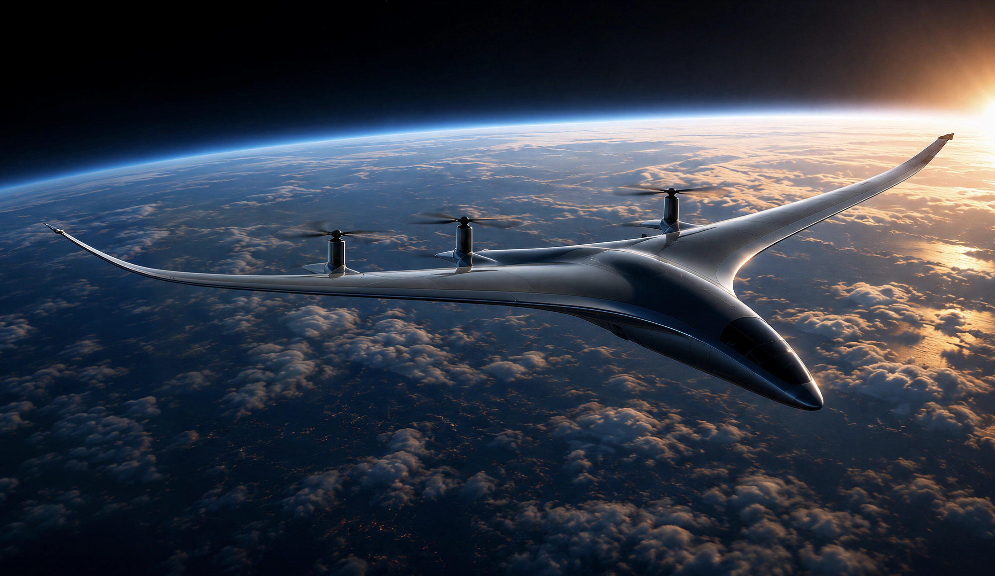Pi Fly — neutrinovoltaic aircraft concept render