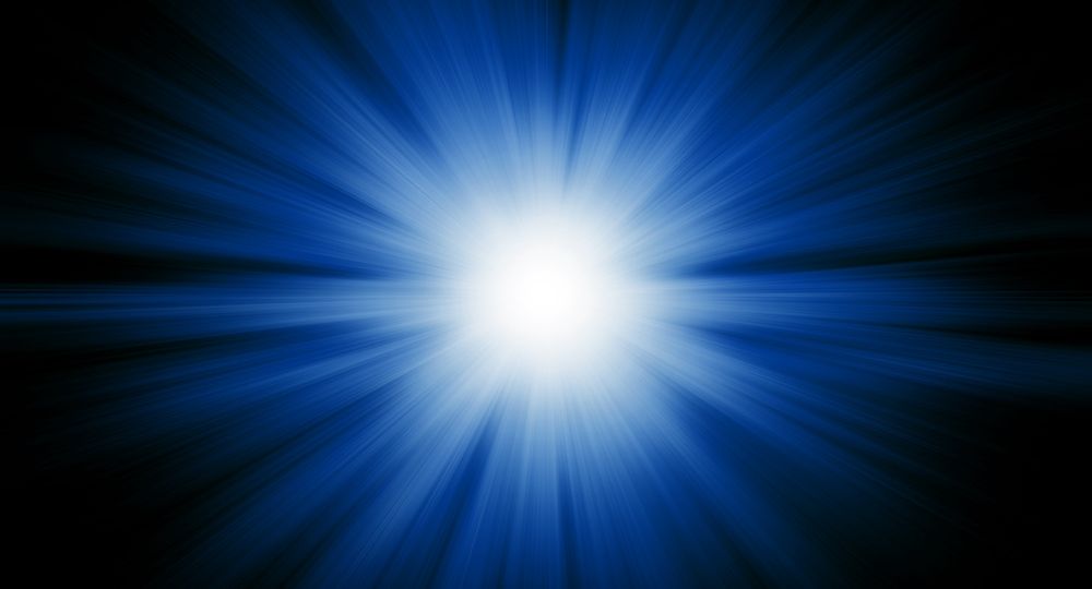 Blue light burst explosion for background